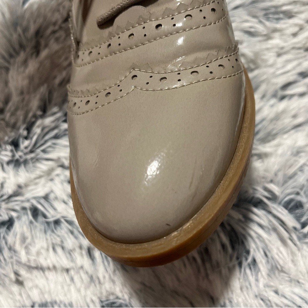 Brand New Franco Sarto "Imagine" Gray Patent Leather Wingtip Oxford Shoes 8M - Picture 5 of 16